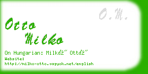 otto milko business card